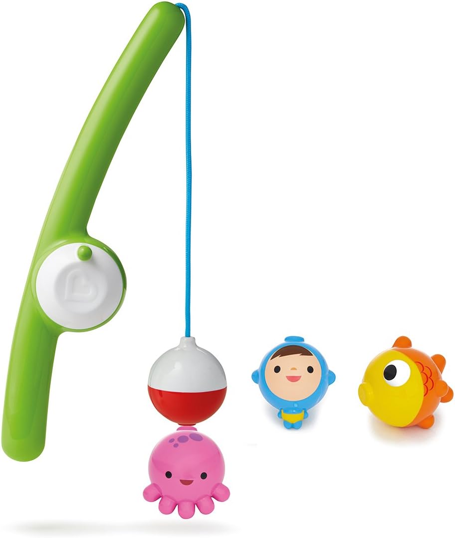Munchkin Gone Fishin' Rod & Reel Magnetic Bath Toy Set - Educational Fishing Playset for Toddlers 24 Months+