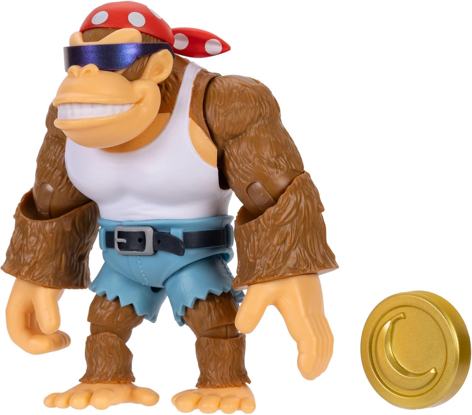 Nintendo Funky Kong Action Figure - 15 Points Articulation | 4 Inch | Ages 3+ 4