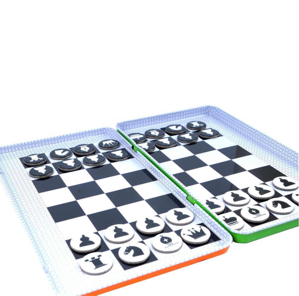 The Purple Cow Chess Magnetic Travel Game in Purple Tin