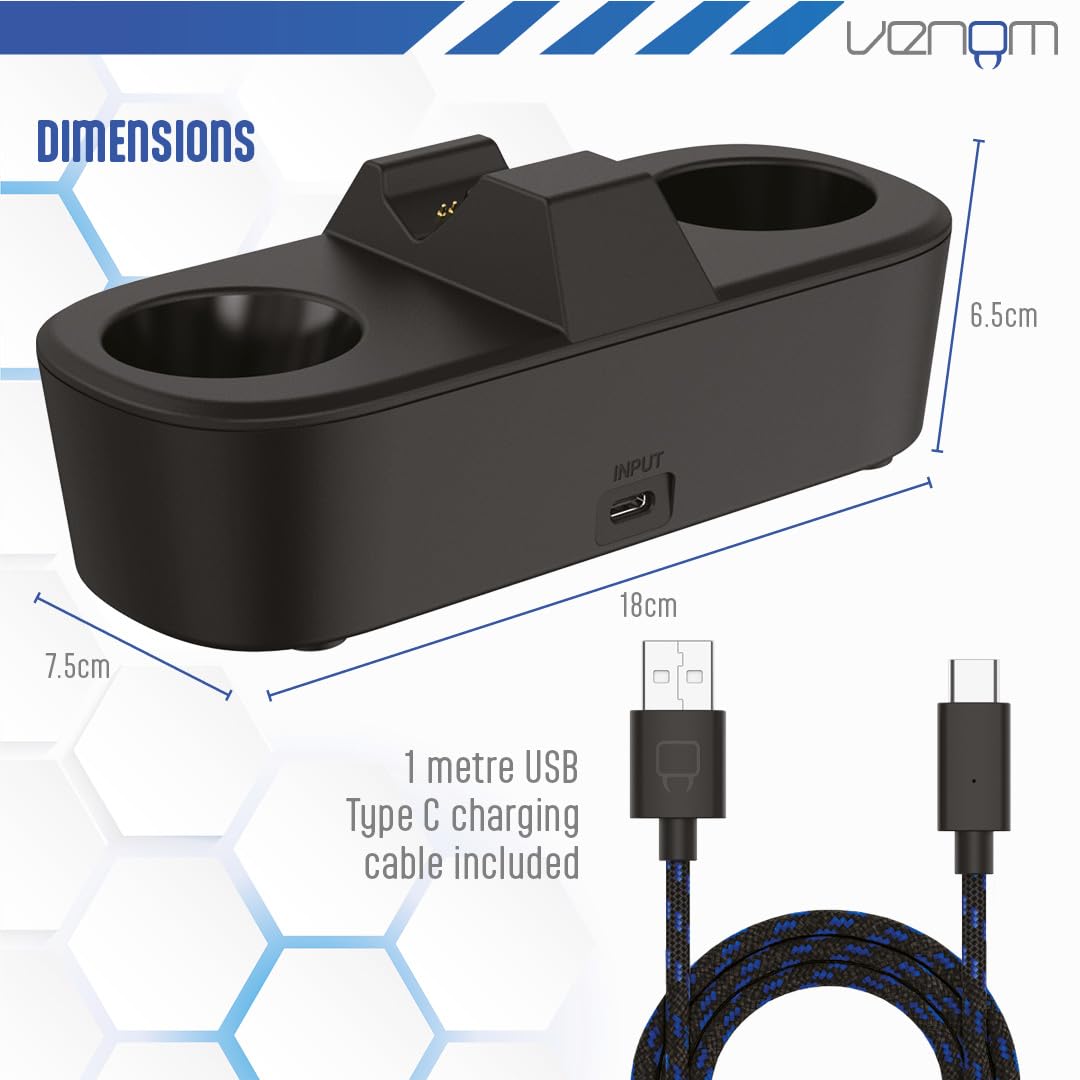 Venom PS5 Controller Turbo Charging Dock | Fast DualSense & Edge Charger wi 7