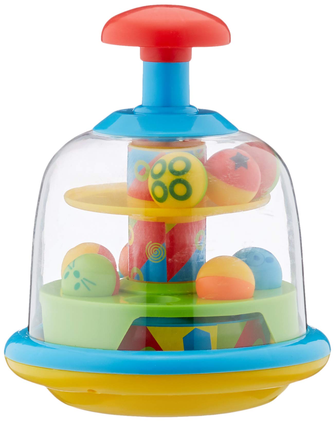 Spinning Popping Pals Toy for Babies and Toddlers - Multicoloured Action