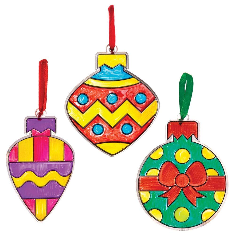 Baker Ross Christmas Bauble Suncatcher Craft Kit - Festive Acrylic Decorations for Kids (Pack of 8) 6