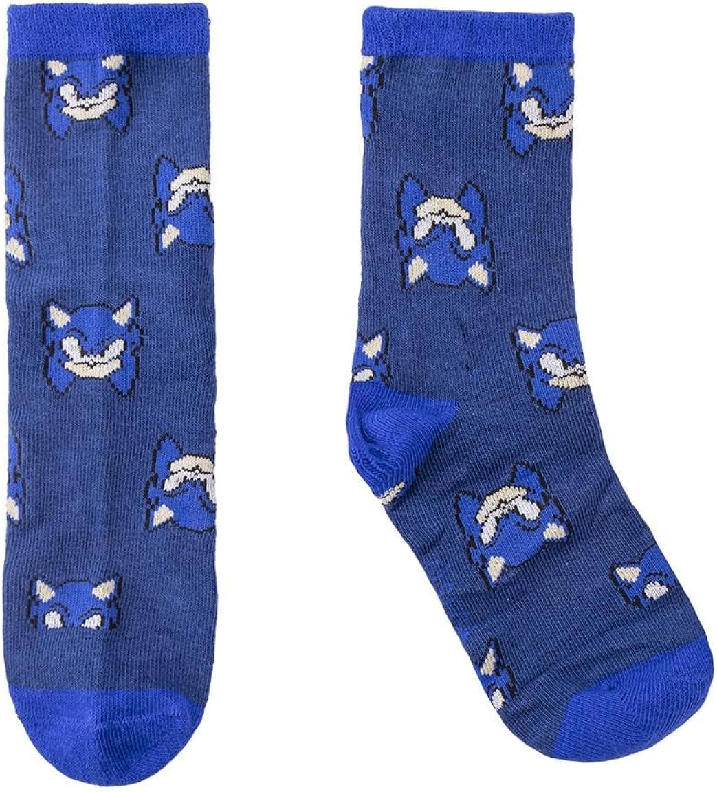 Sonic the Hedgehog Unisex Kids' Socks - Blue, Red, White (35-41)