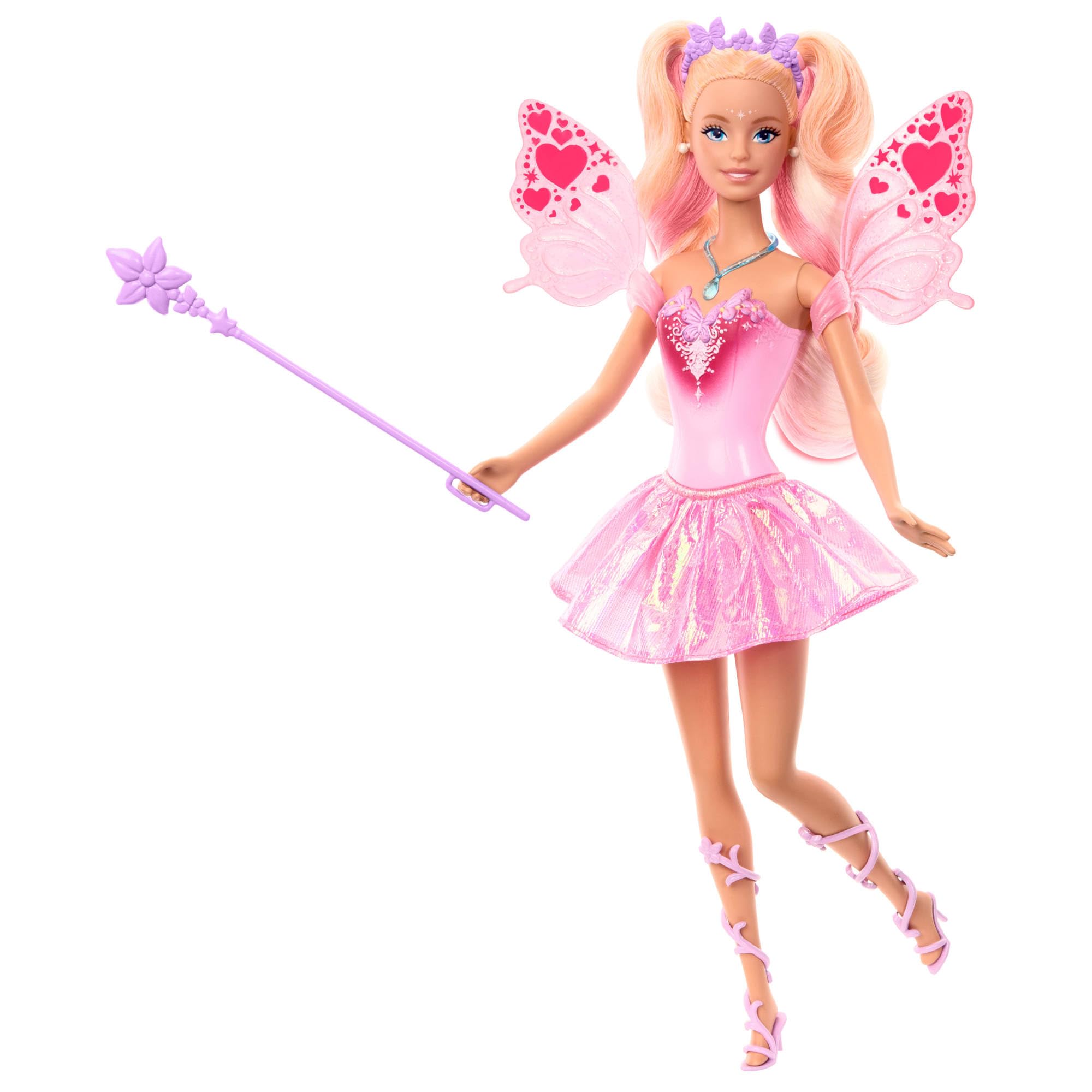 Barbie Fairy Doll with Color-Changing Wand & Fashion Accessories - Ages 3+ 1
