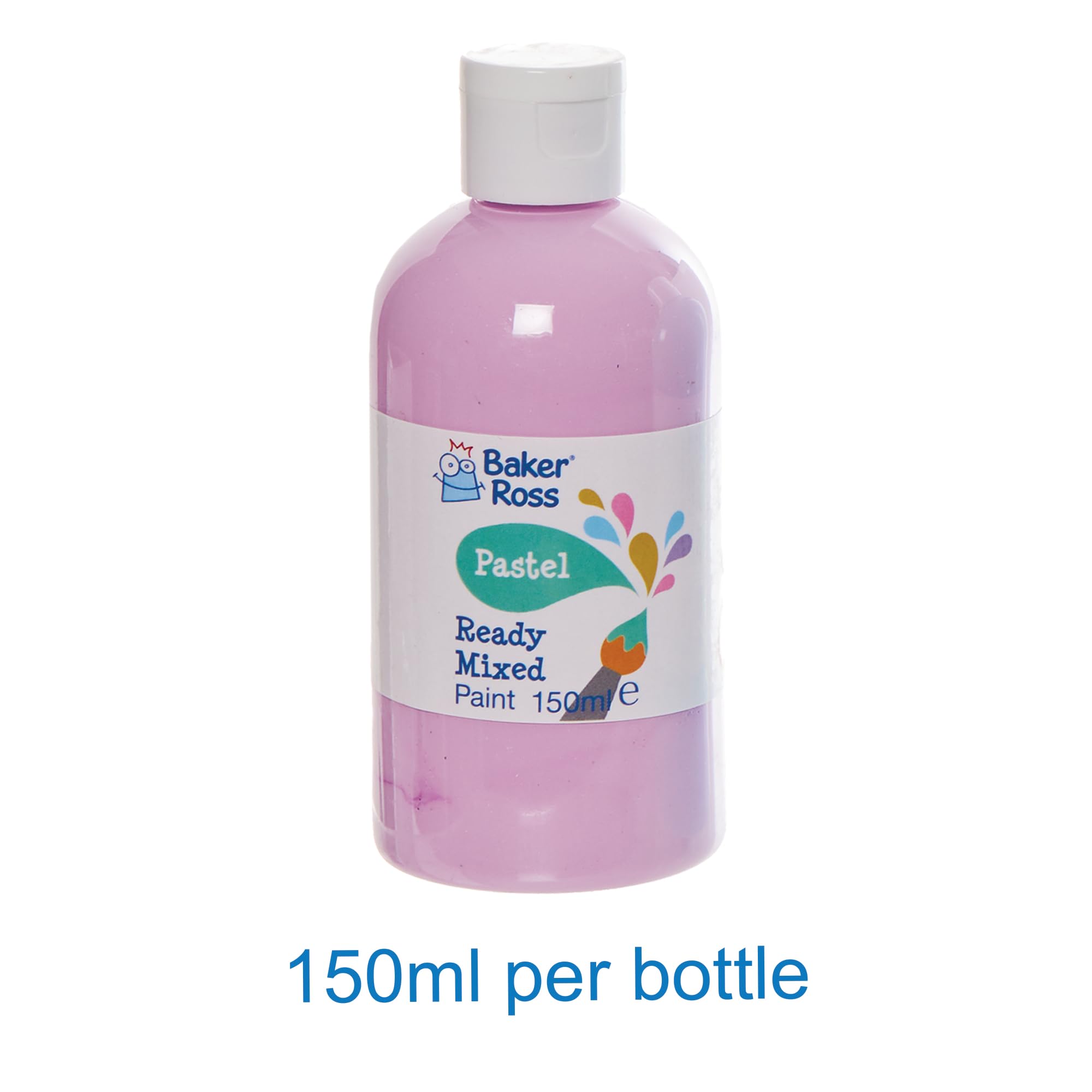 Baker Ross FN240 Pastel Ready Mixed Poster Paint Pack - 6 x 150ml Bottles 3
