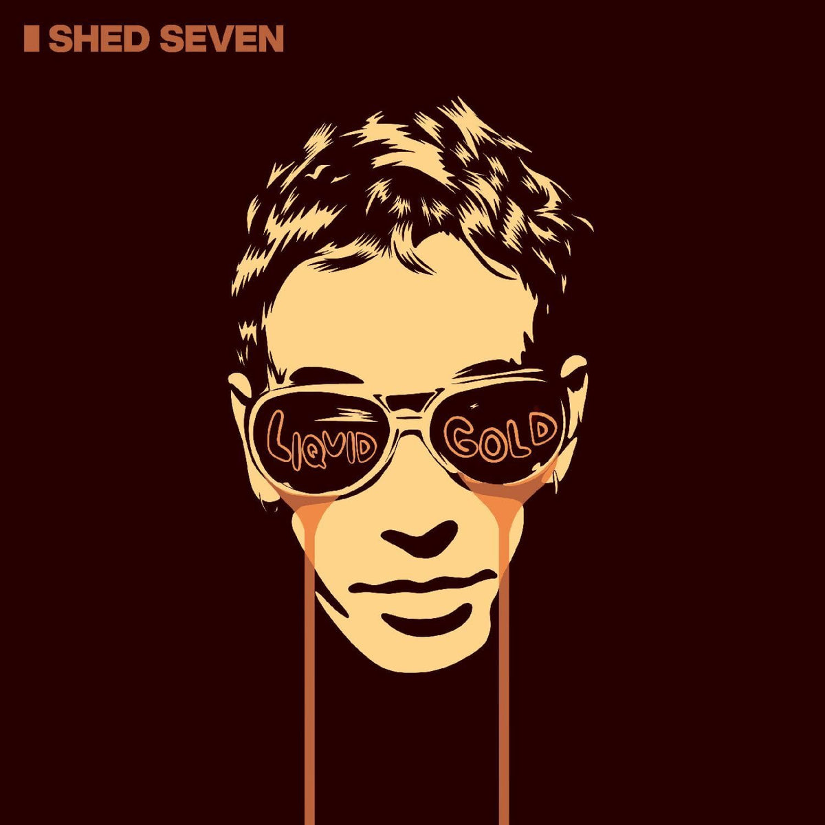Shed Seven - Liquid Gold [Red/Black Marble Vinyl with Etched D-Side]