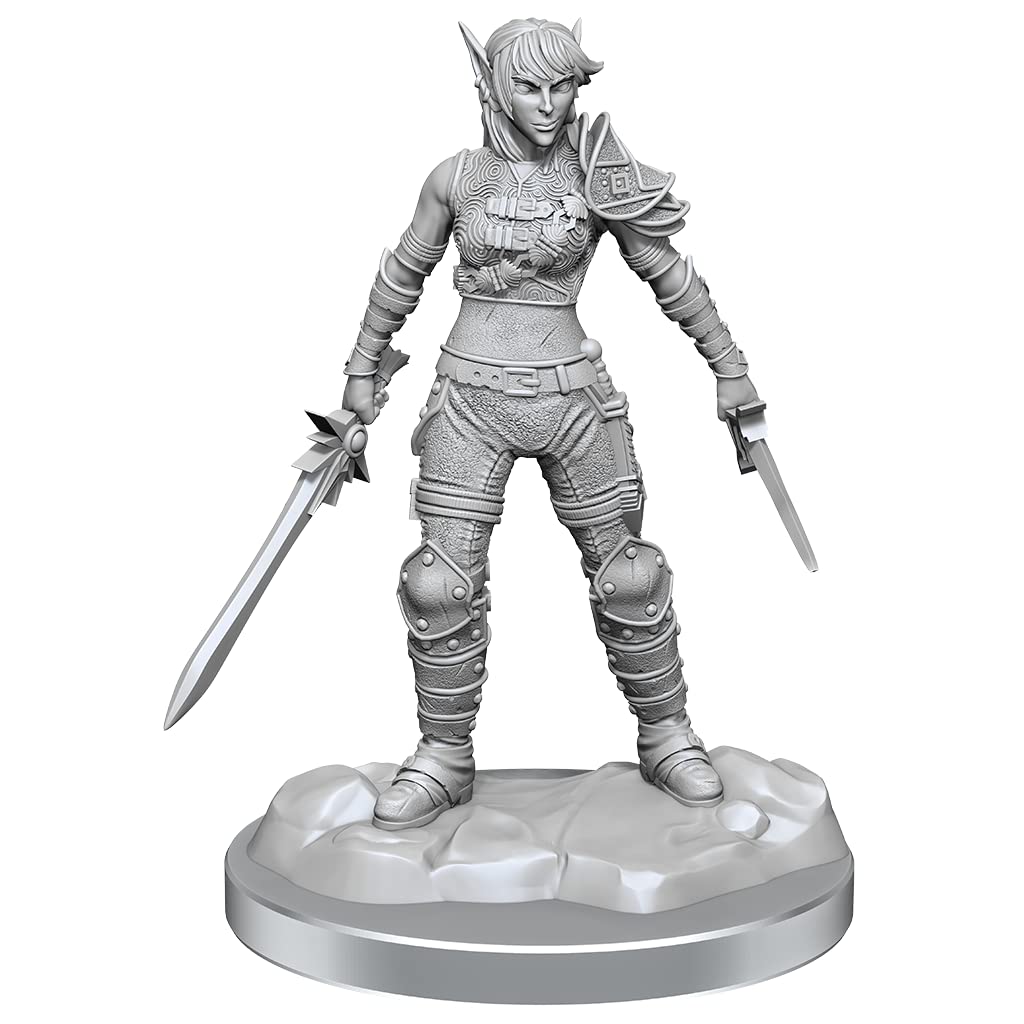 WizKids Elf Rogue & Half-Elf Rogue Unpainted Miniatures Set 1