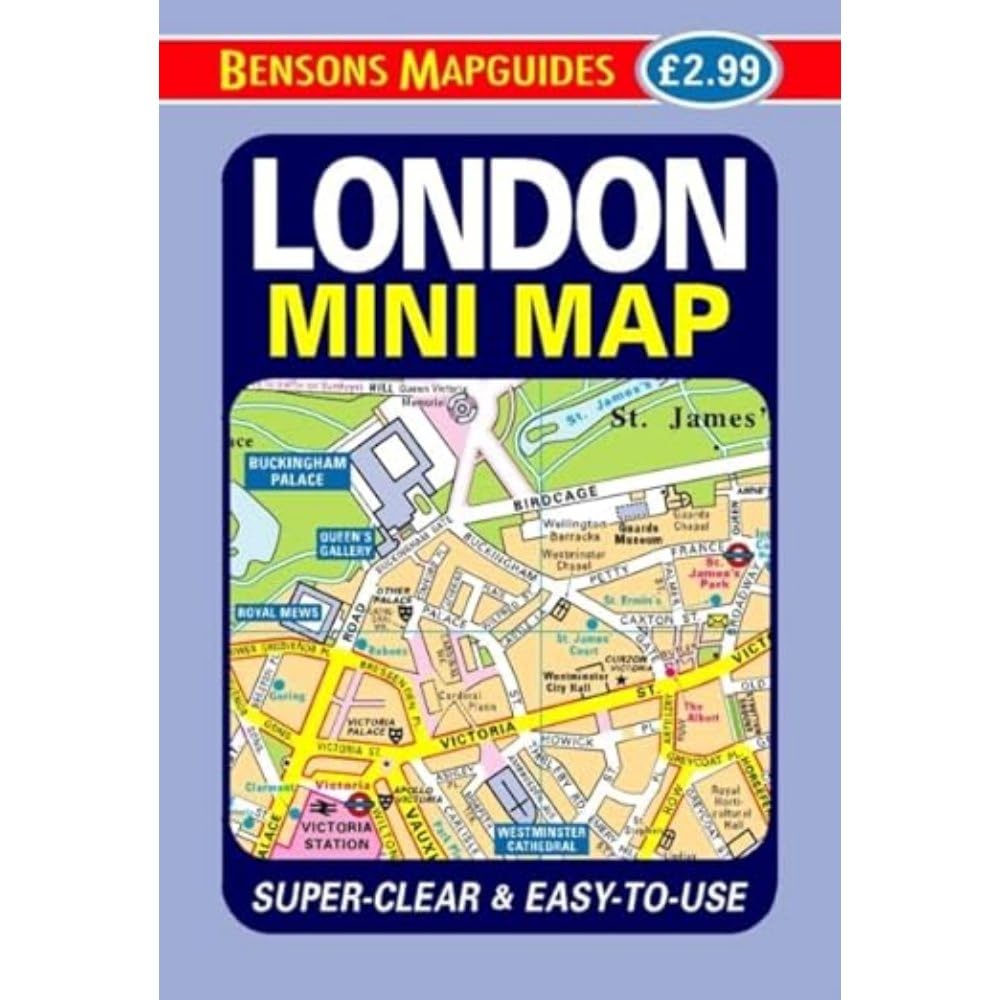 Bensons MapGuides London Mini Map - Folded Map | Full Colour