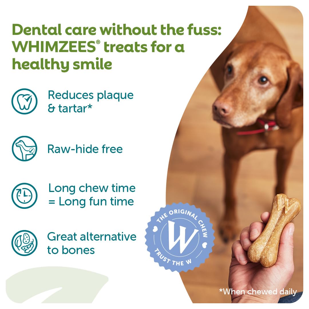 WHIMZEES Rice Bone Dental Sticks - Medium/Large Dogs (9 Count) | Grain Free, Vegetarian, Rawhide-Free 2