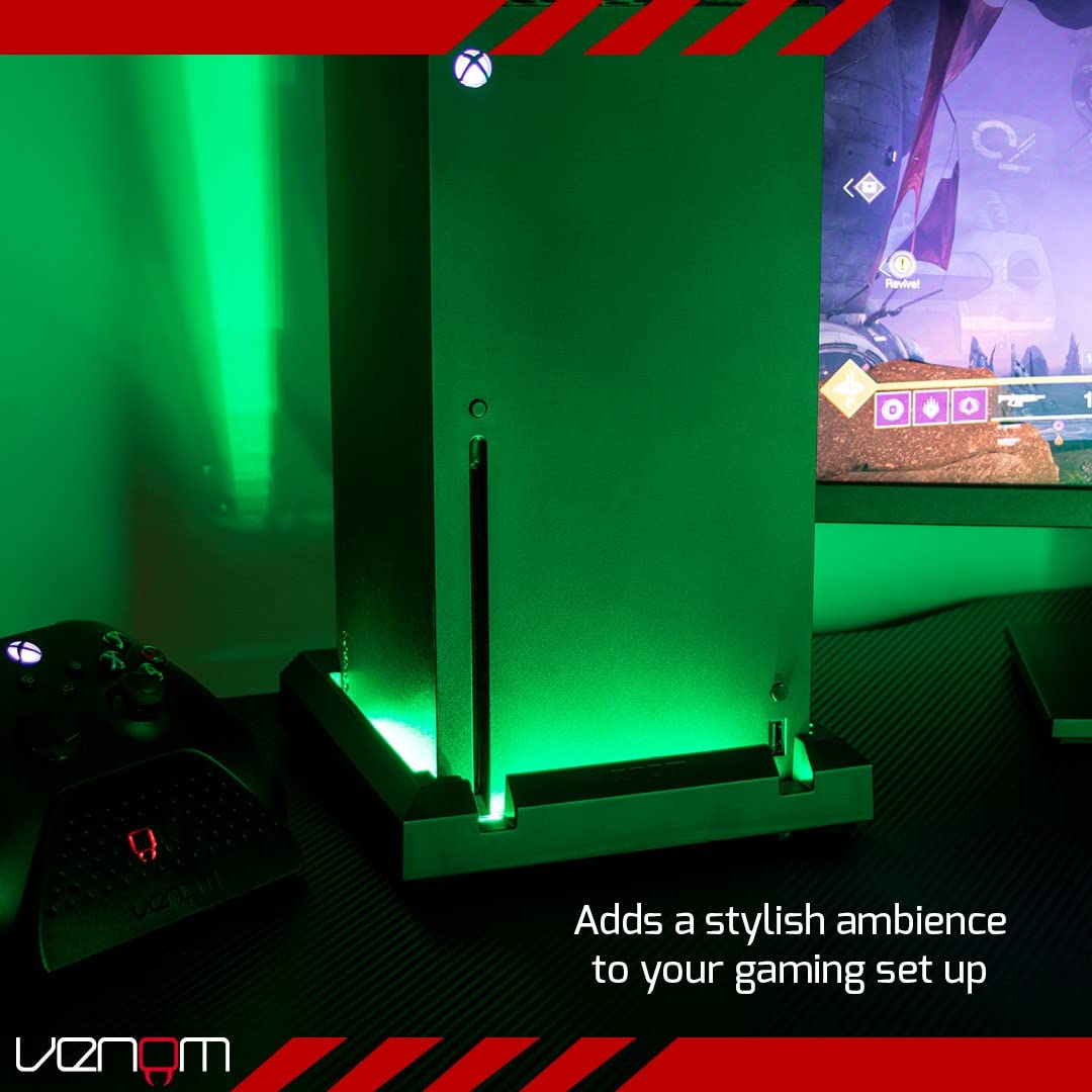 Venom LED Light-up Console Stand for Xbox Series X - Multi-Colour, USB Powered, Adjustable Brightness 4