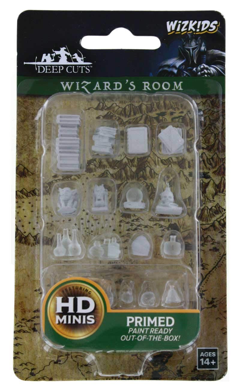 WizKids Deep Cuts Unpainted Miniatures Terrain: Wizards Room [Plastic]