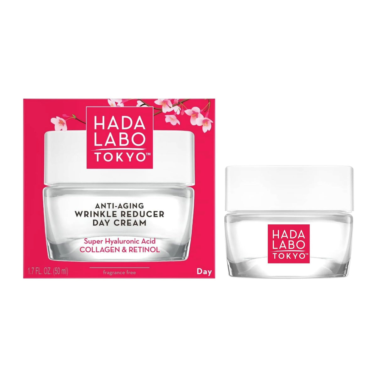Hada Labo Tokyo Anti-Ageing Wrinkle Reducer Day Cream - Retinol, Collagen, 50 ml