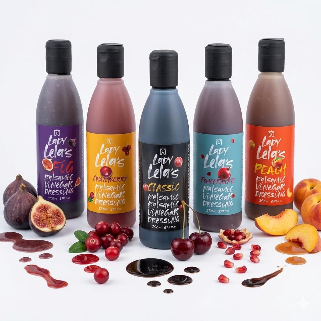 To Filema Tis Lelas Lady Lela’s Balsamic Peach Dressing - 2 x 250ml (500ml Total) | Artisan Greek Recipe 2
