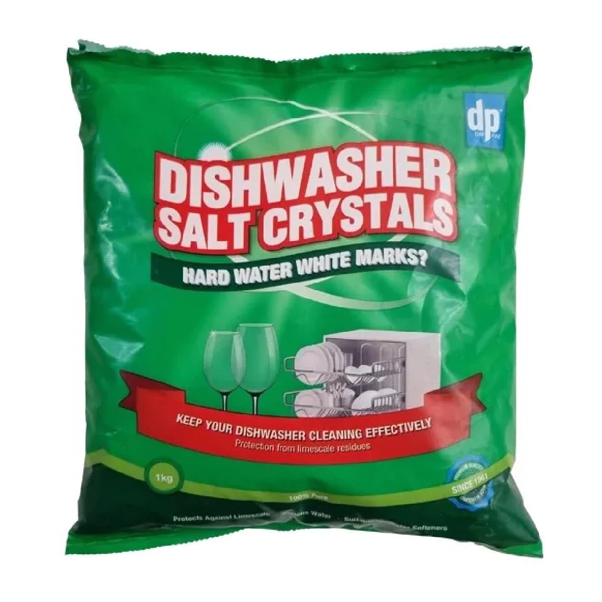 EMBO Dri-Pak Dishwasher Salt - 1kg Bag for Water Softening and Improved Shine | Residue Free 3