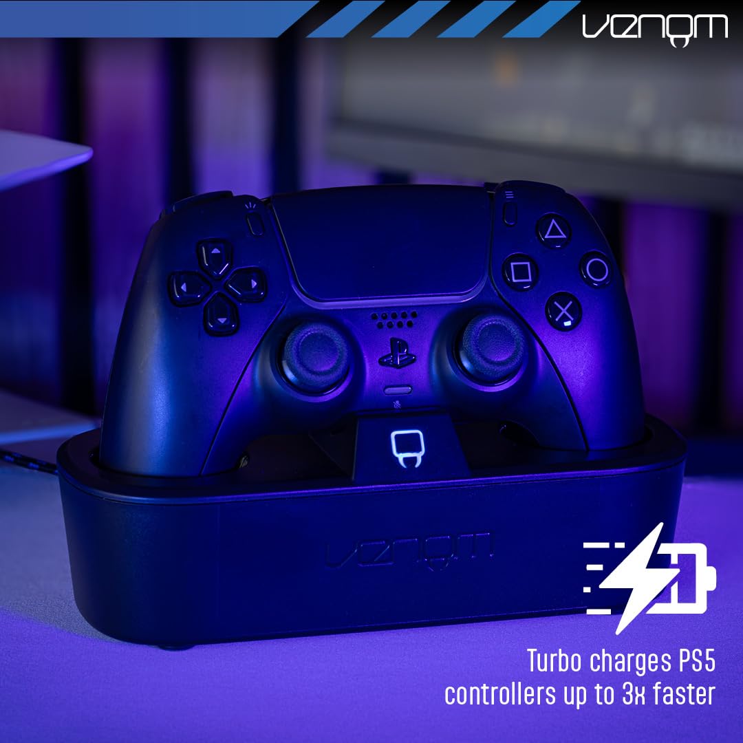 Venom PS5 Controller Turbo Charging Dock | Fast DualSense & Edge Charger wi 3