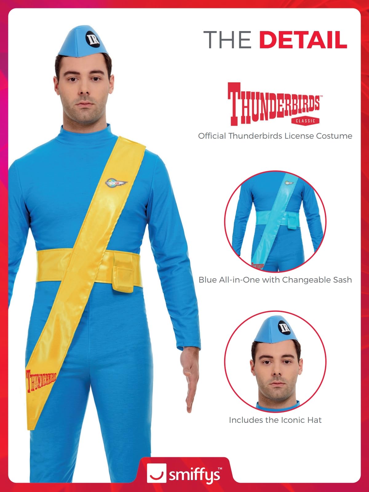 Smiffys Thunderbirds Scott &amp; Virgil Deluxe-Kostüm – Rollenspiel-Outfit für Erwachsene 3