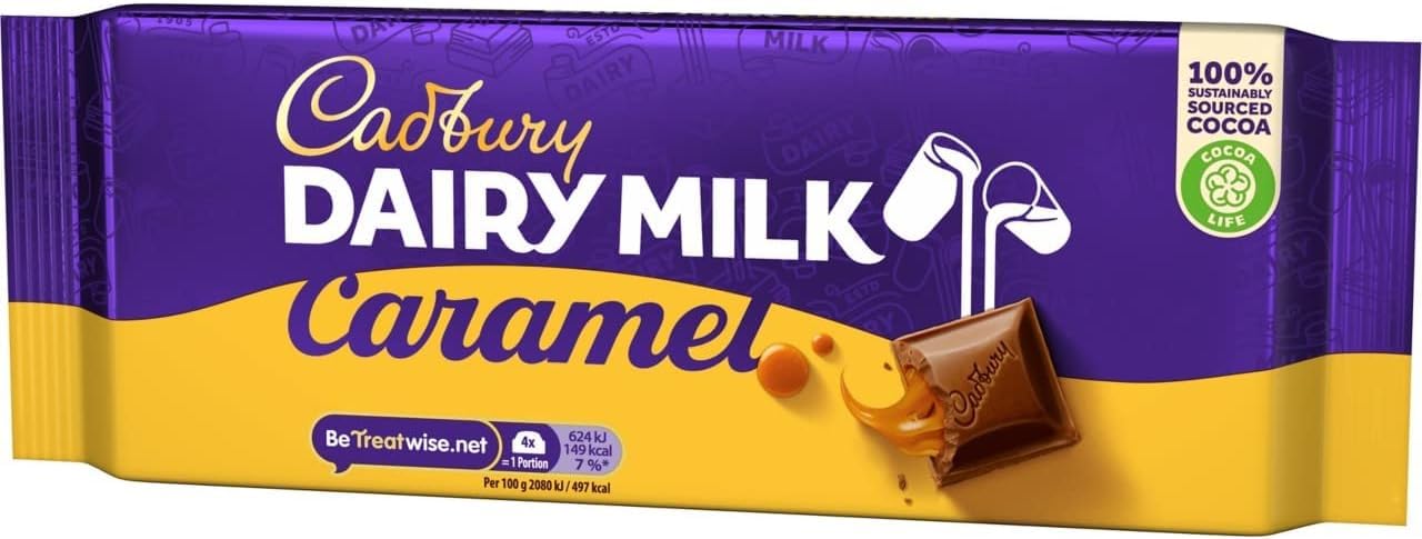 Cadbury Dairy Milk Caramel Chocolate Bar, 180g 3
