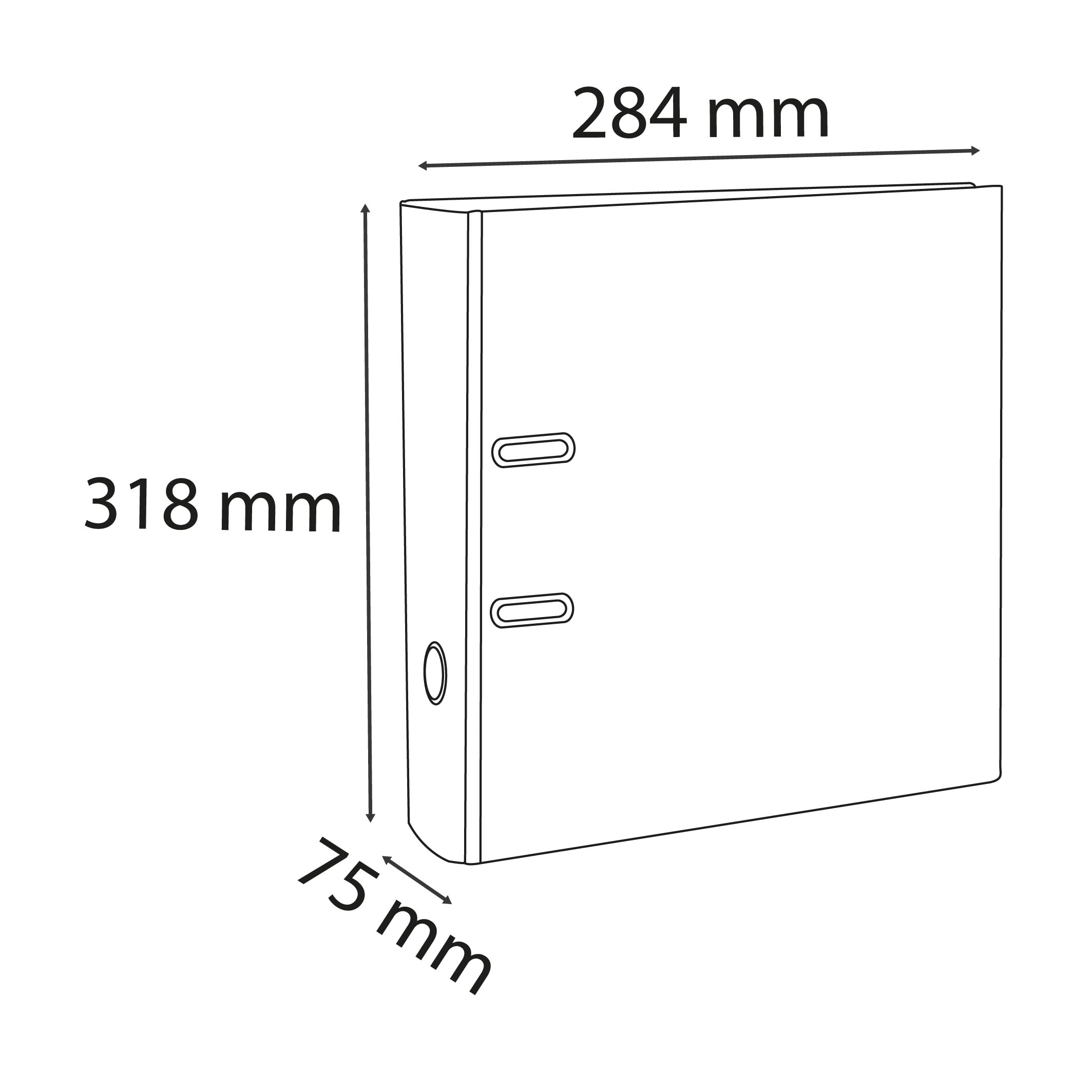 Exacompta PP Lever Arch File 918414B - A4 Size | 75mm Spine | Orange 3