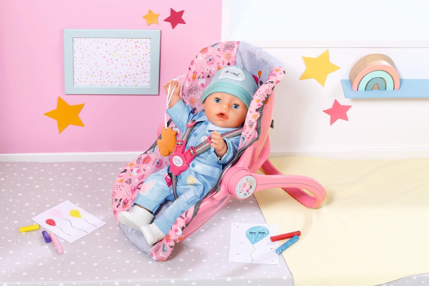 BABY born Comfort Seat 832424 - Multi-Purpose Doll Accessory for Carrying and Playing