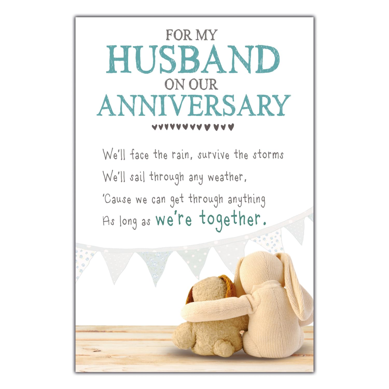 Emotional Rescue Husband Anniversary Card - Snuggly Bumpkins Range | 24 x 16.5 cm