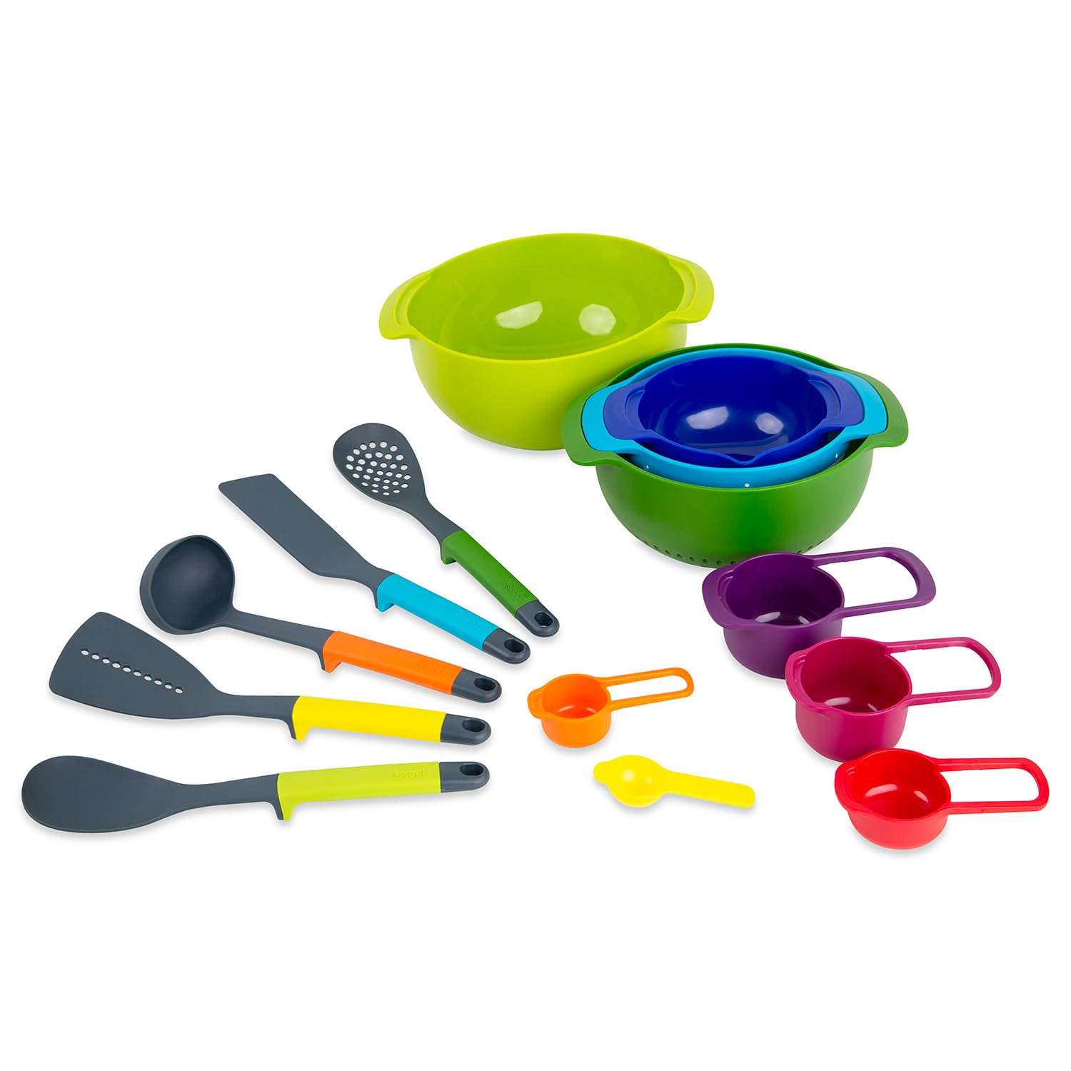 Casdon Kitchen Essentials Play Set - 14-Piece Colourful Set for Ages 3+ | Nesting Design 1