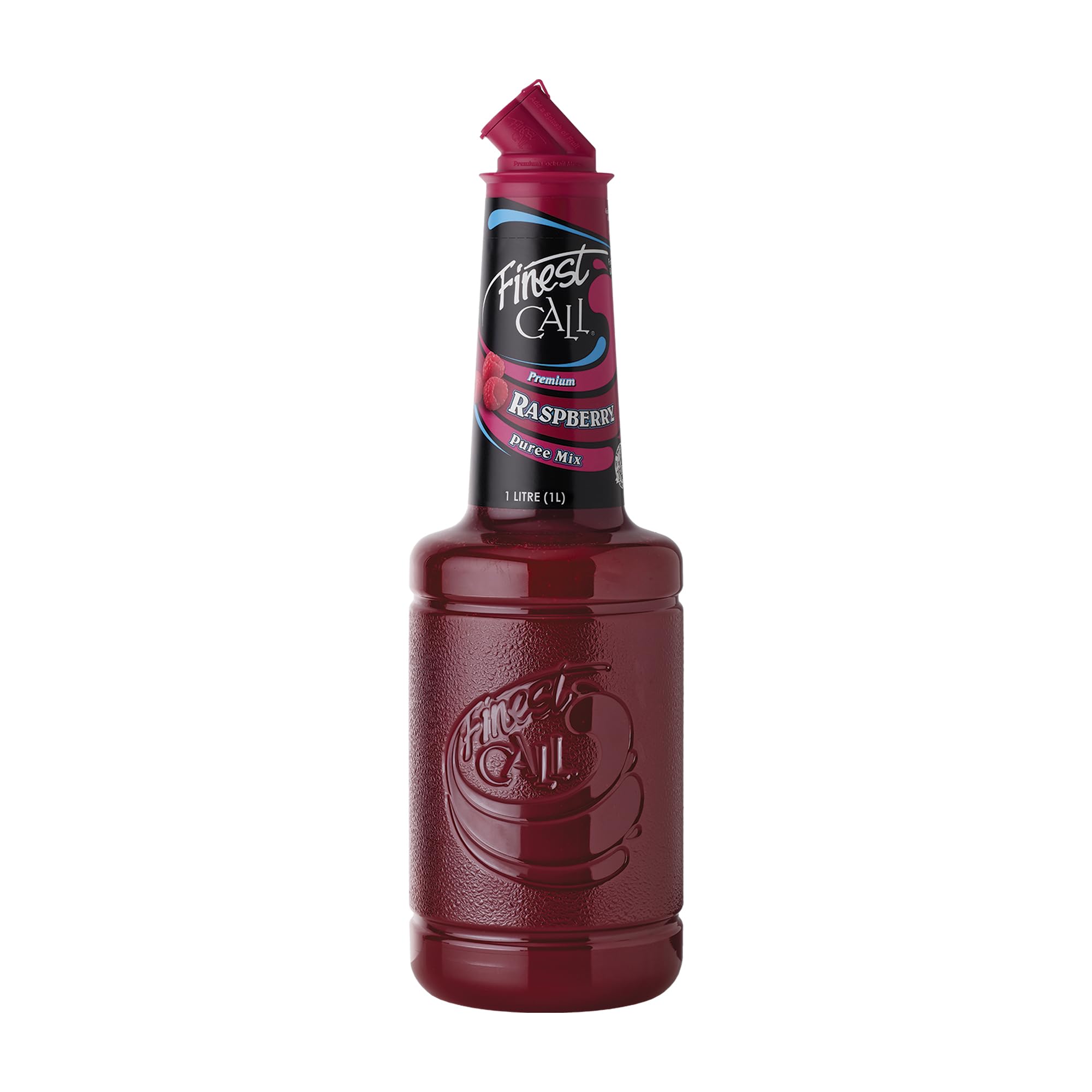 Finest Call Raspberry Puree - Real Fruit Cocktail Mixer | 1 Litre Bottle