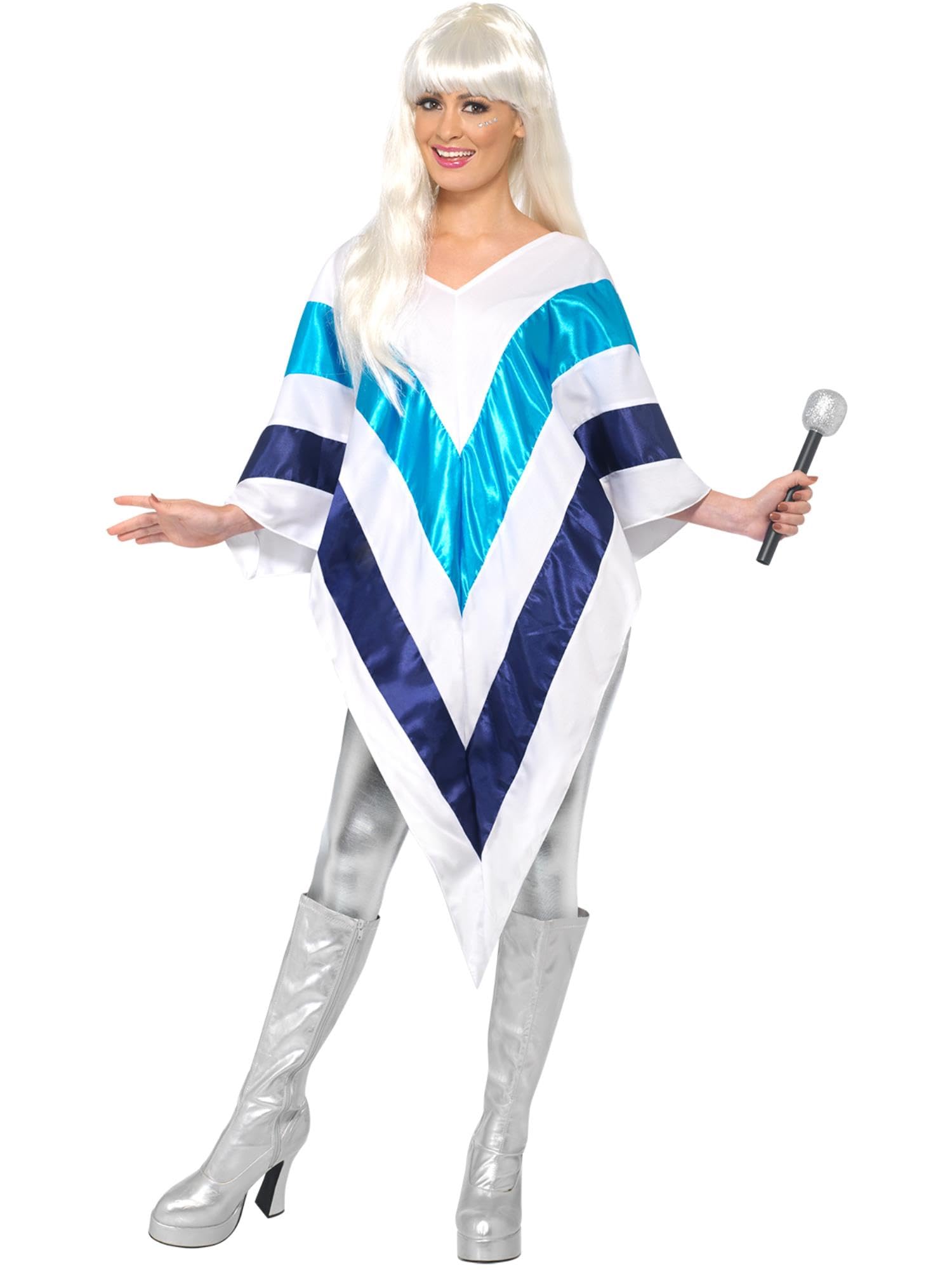 Smiffys Super Trooper Poncho - 1970s Disco Fancy Dress Costume for Adults 2