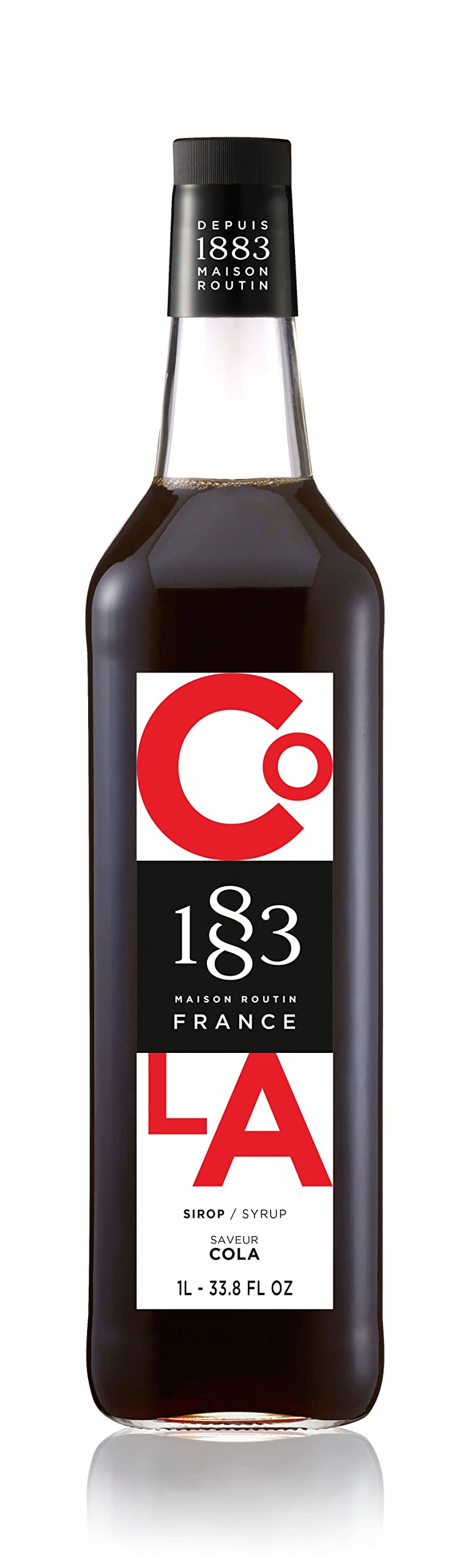 1883 MAISON ROUTIN Premium Cola Syrup - 1L PET Bottle | Natural Flavoring | Vegan, Kosher, Halal 1