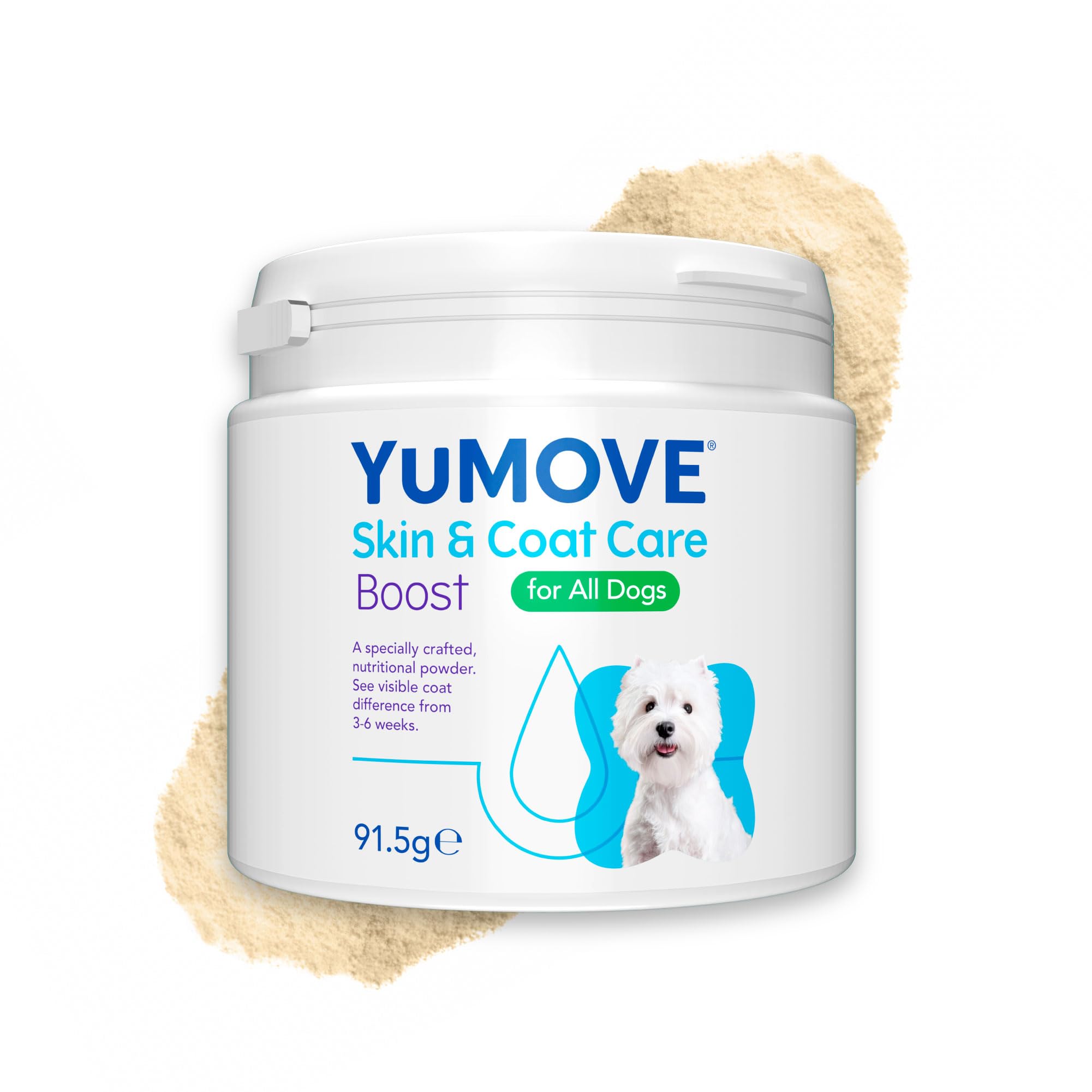 YuMOVE Skin & Coat Care Boost Nutritional Powder Supplement for Dogs | Supports Coat Growth & Skin Health | 125g 1
