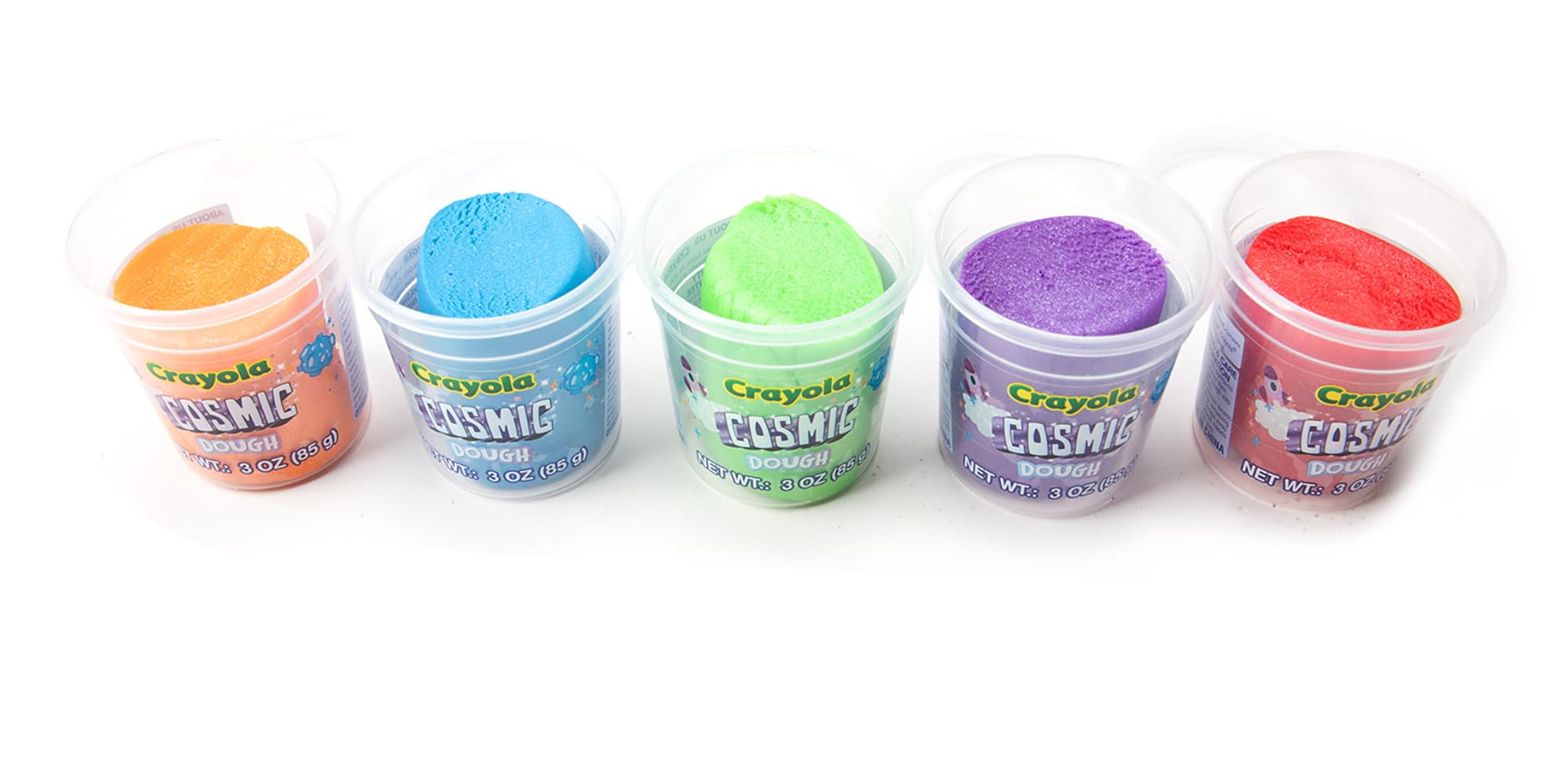CRAYOLA Pearl and Cosmic Dough Combo Set - 10 Pack (3oz Tubs) | Shimmering Effects 2