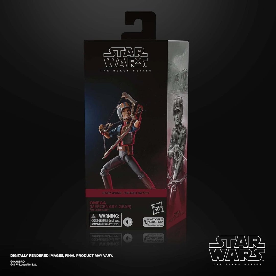 Hasbro Star Wars The Black Series The Bad Batch - Omega (Mercenary Gear) 6-Inch Action Figure (F7104)