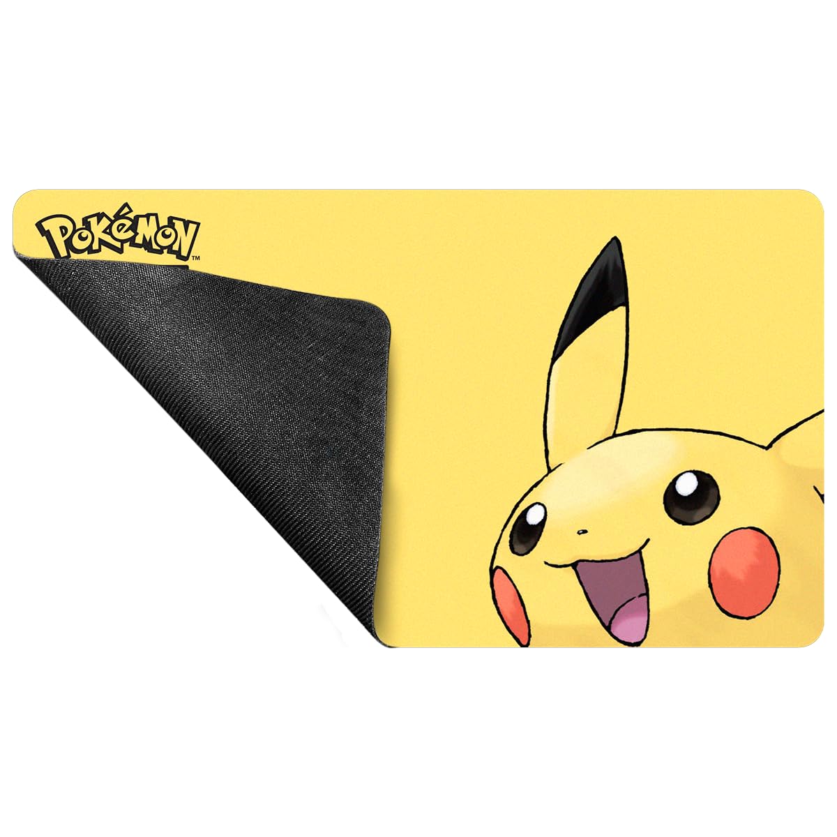 Ultra Pro Pokemon Pikachu Playmat - 24 x 13.5 in. Soft Fabric Top | Non-Slip Rubber Backing 2