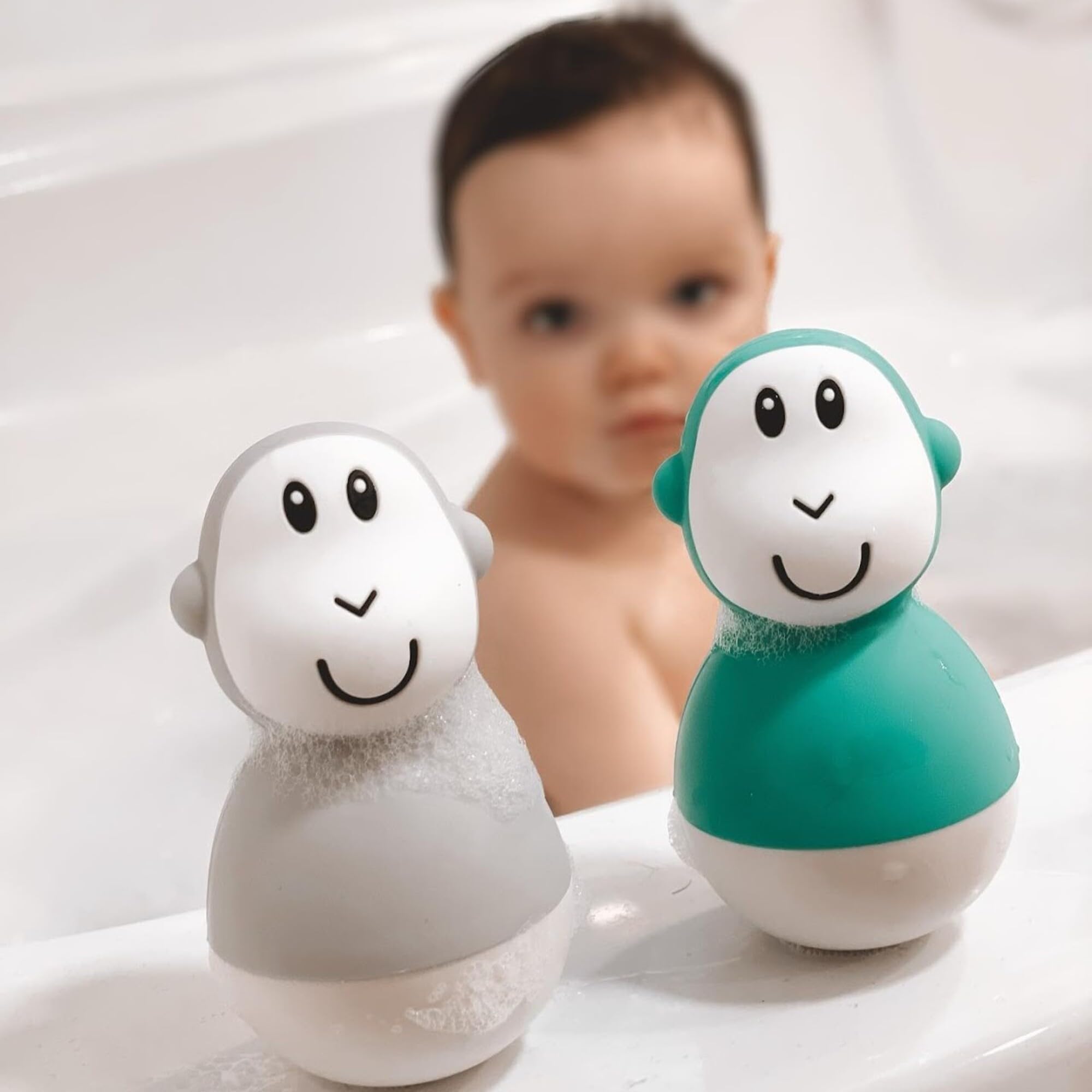 Matchstick Monkey Bathtime Wobblers - Antimicrobial Baby Bath Toy Set for 12+ Months 10