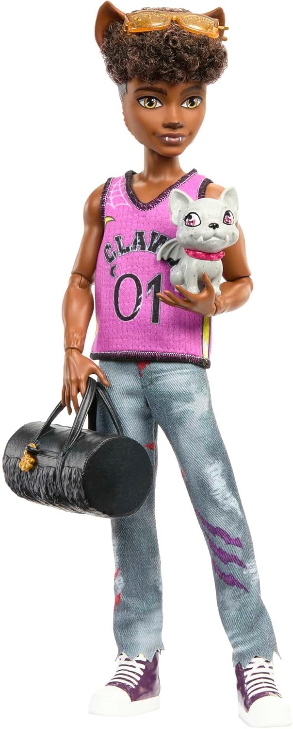Monster High Clawd Wolf Doll with Rockseena Pet & Accessories - 9-Piece Set for Kids 4+ 2