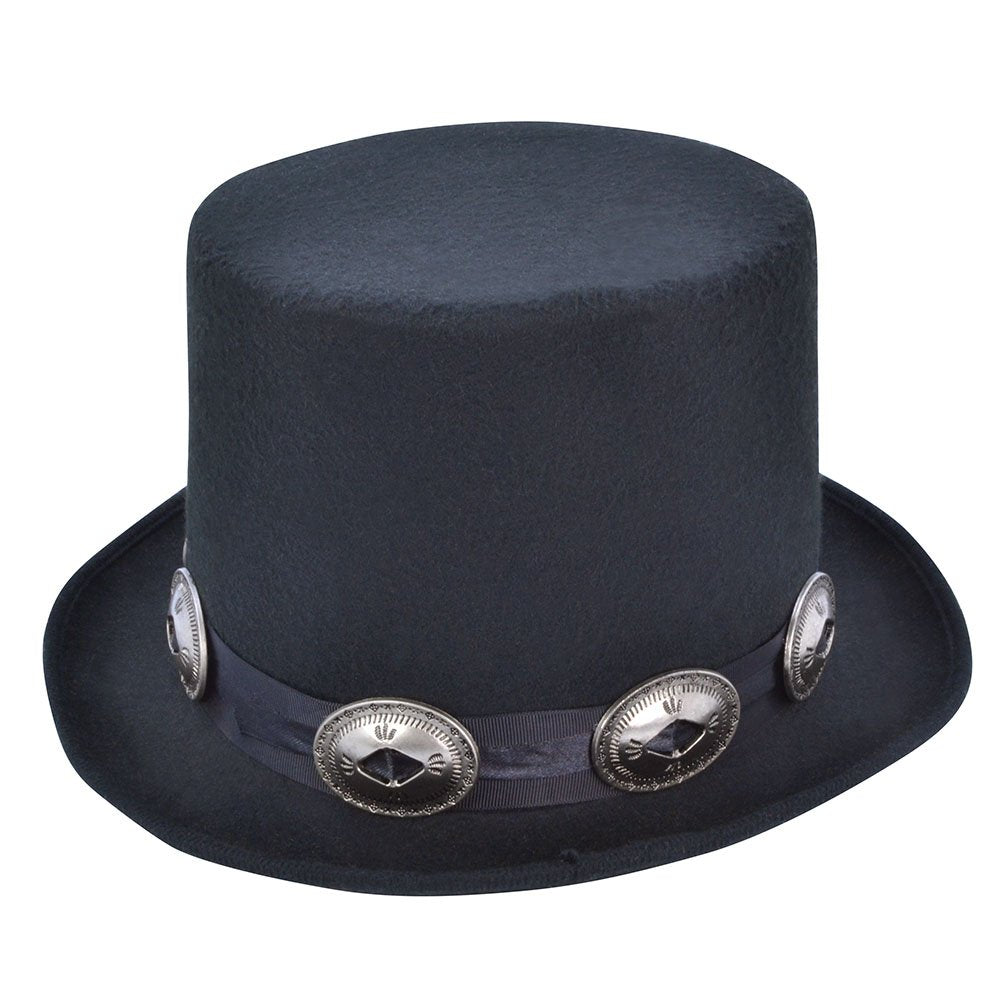Bristol Novelty BH642 Rocker Style Top Hat - Black, One Size