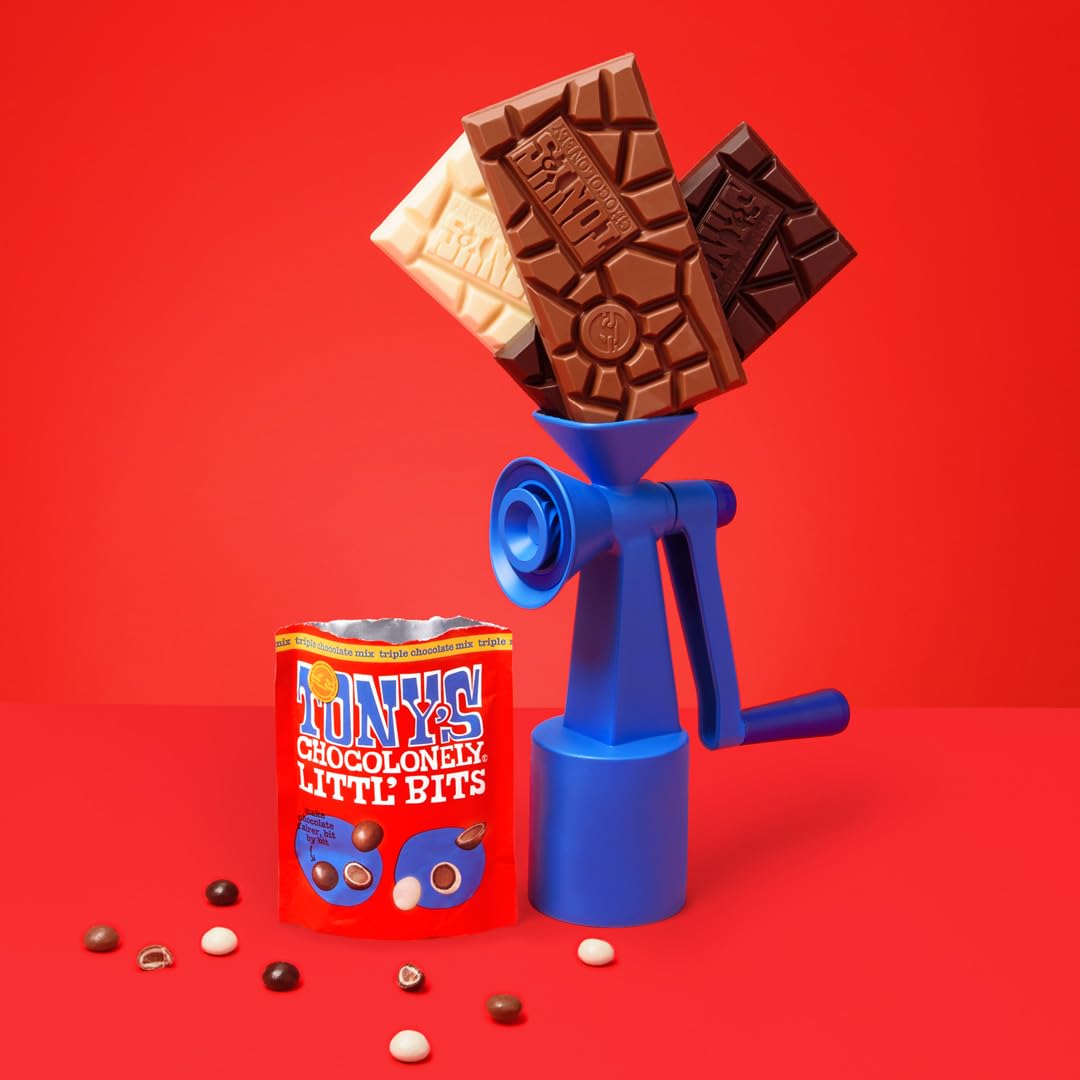 Tony's Chocolonely – Littl‘ Bits Triple Chocolate Mix Balls – Mini-Schokoladenleckereien im Beutel zum Teilen – 100 g