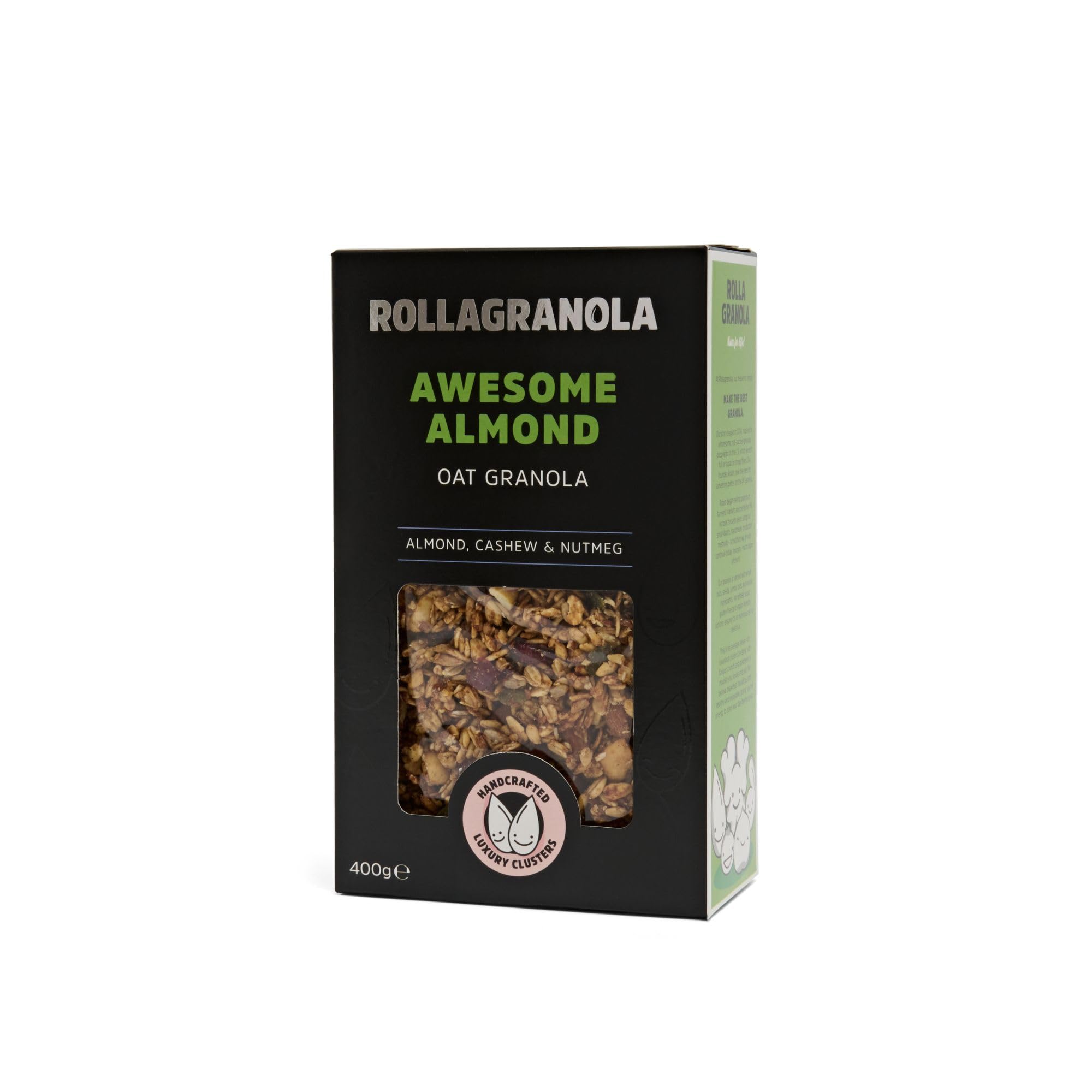 Rollagranola Awesome Almond Oat Granola - 400g Pack | Over 38% Nuts | Vegan & Gluten Free