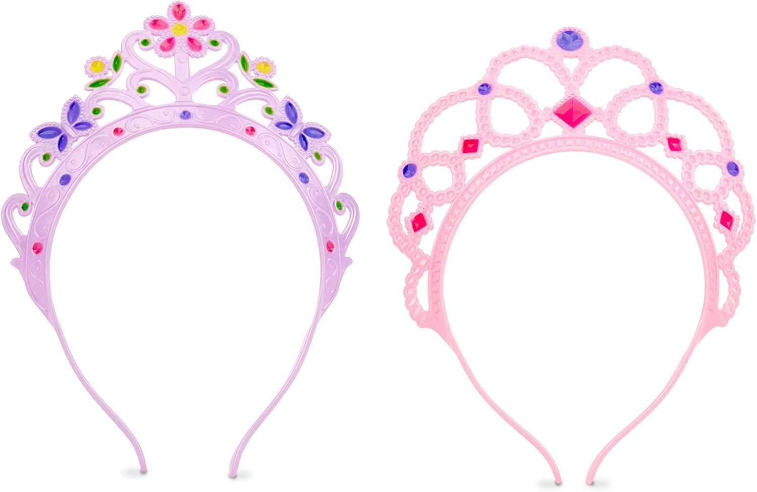 Melissa & Doug Dress-Up Tiaras Role Play Collection - 4-Pack Pretend Play Set for Kids 3-6 3