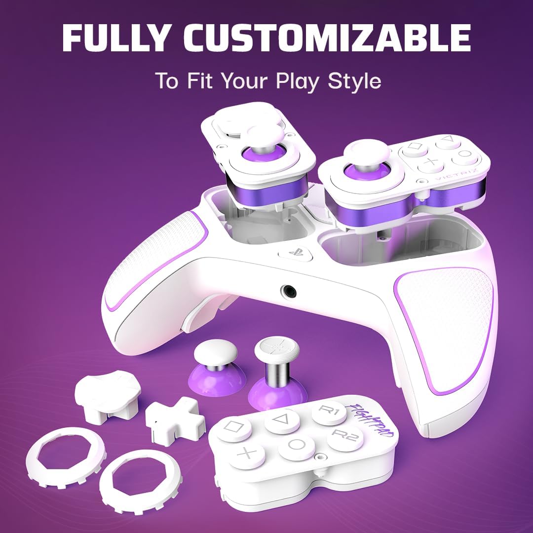 PDP Victrix Pro BFG Wireless Gaming Controller for PS5, PS4, PC - Customizable Fight Pad with Swappable Modules 4