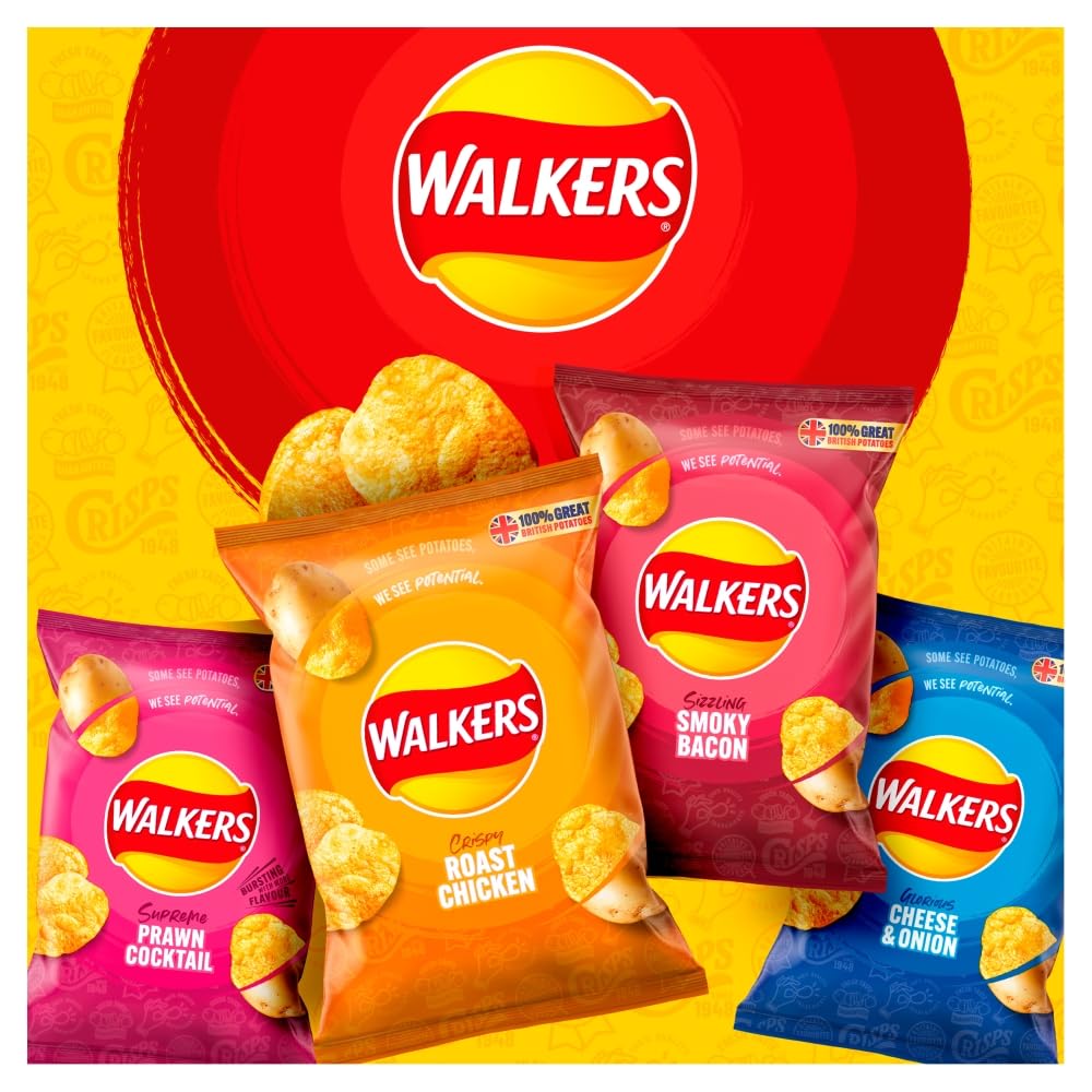 Walkers Smoky Bacon Flavour Crisps Multipack 6x25g
