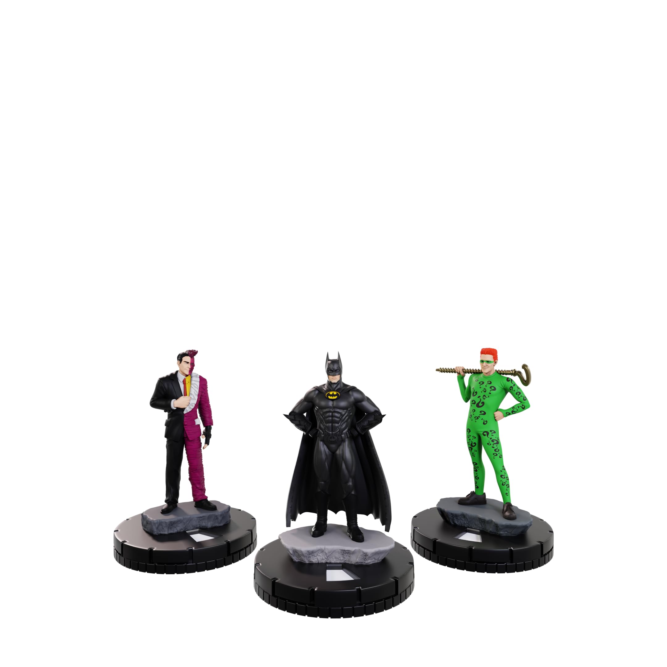 WizKids DC HeroClix Iconix: Batman Forever - Batman, The Riddler, Two-Face | Limited Edition