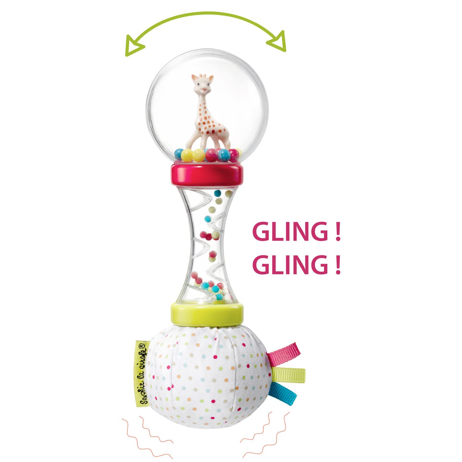 Sophie la girafe Soft Maracas Textured Rattle Toy - Easy Grip, Sensory Stimulation | 3 Months+ 3