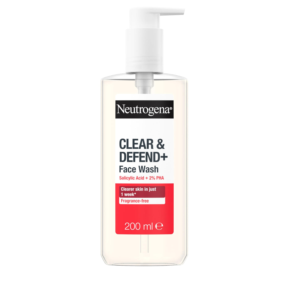 Neutrogena Clear & Defend+ Face Wash - 200 ml, Unscented