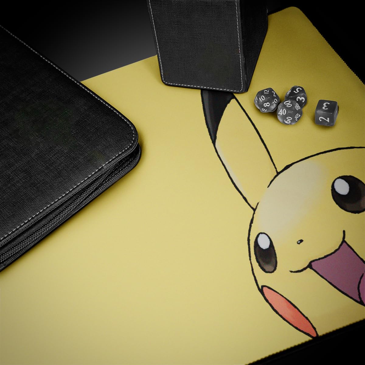 Ultra Pro Pokemon Pikachu Playmat - 24 x 13.5 in. Soft Fabric Top | Non-Slip Rubber Backing 3