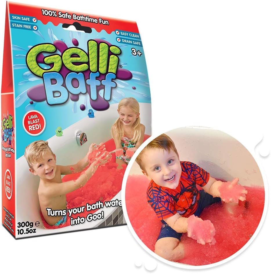 Gelli Baff Red - Magical Bath Toy for Kids, Turns Water into Squishy Goo