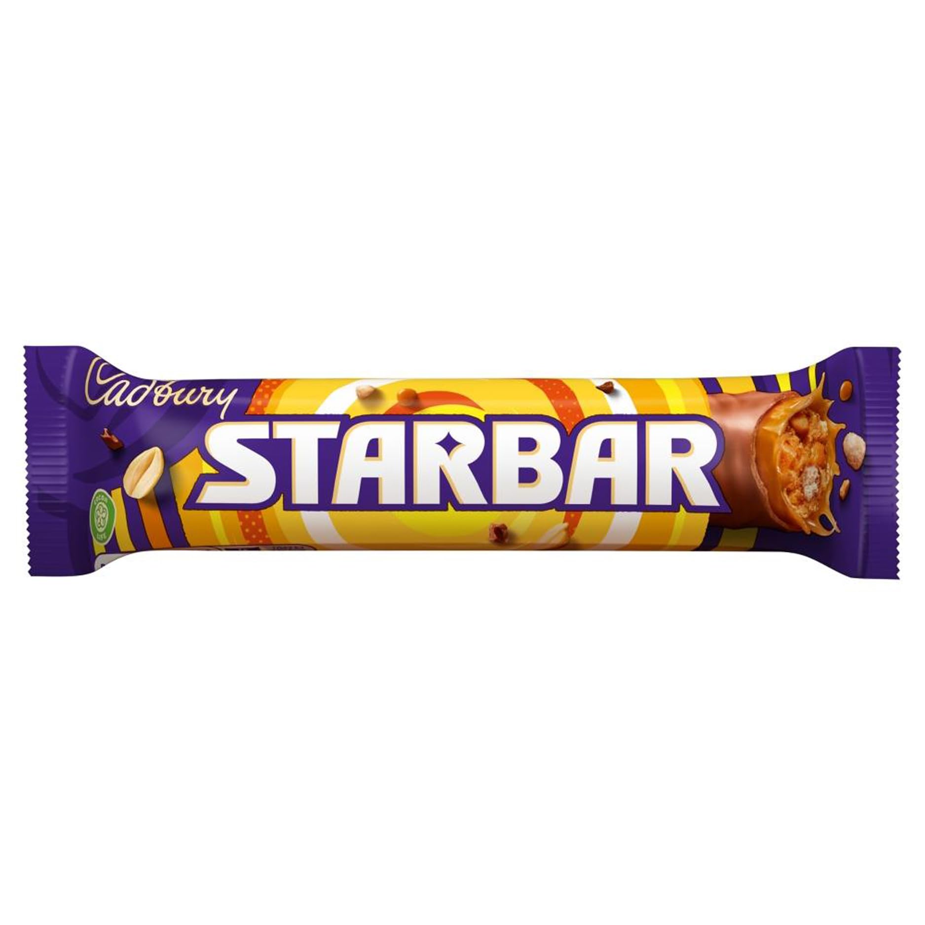 Cadbury Starbar Chocolate Bar, Milk Chocolate with Caramel & Peanut Centre, Pack of 32 (49g Each) 1