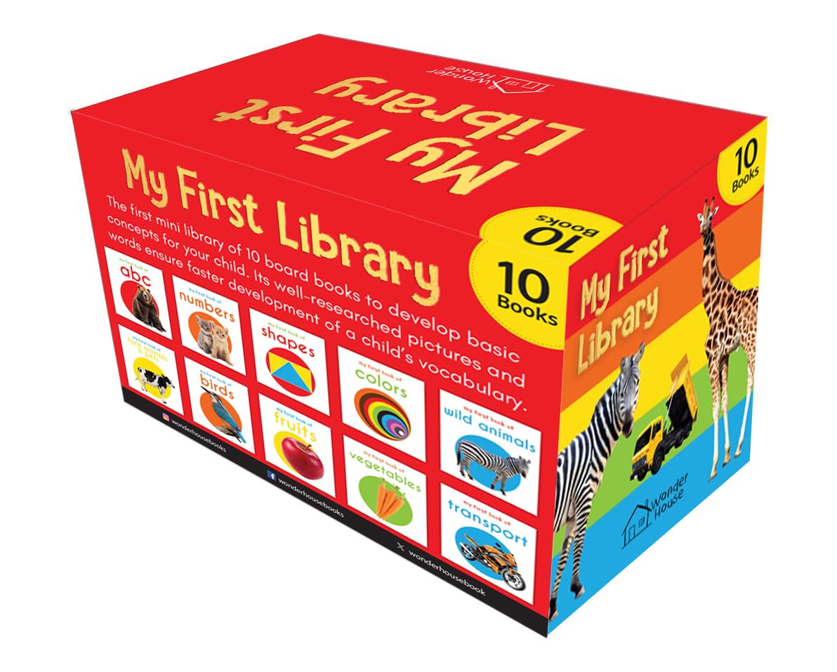 Wonder House My First Library Boxset of 10 Board Books for Kids | Picture Book Format 2