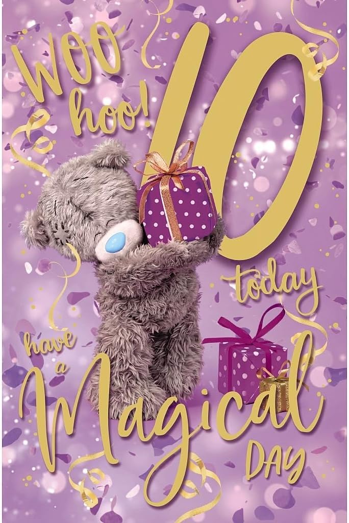 Me To You Tatty Teddy Age 10 Birthday Card | Woo Hoo! Have A Magical Day! | 5 x 8 in 1