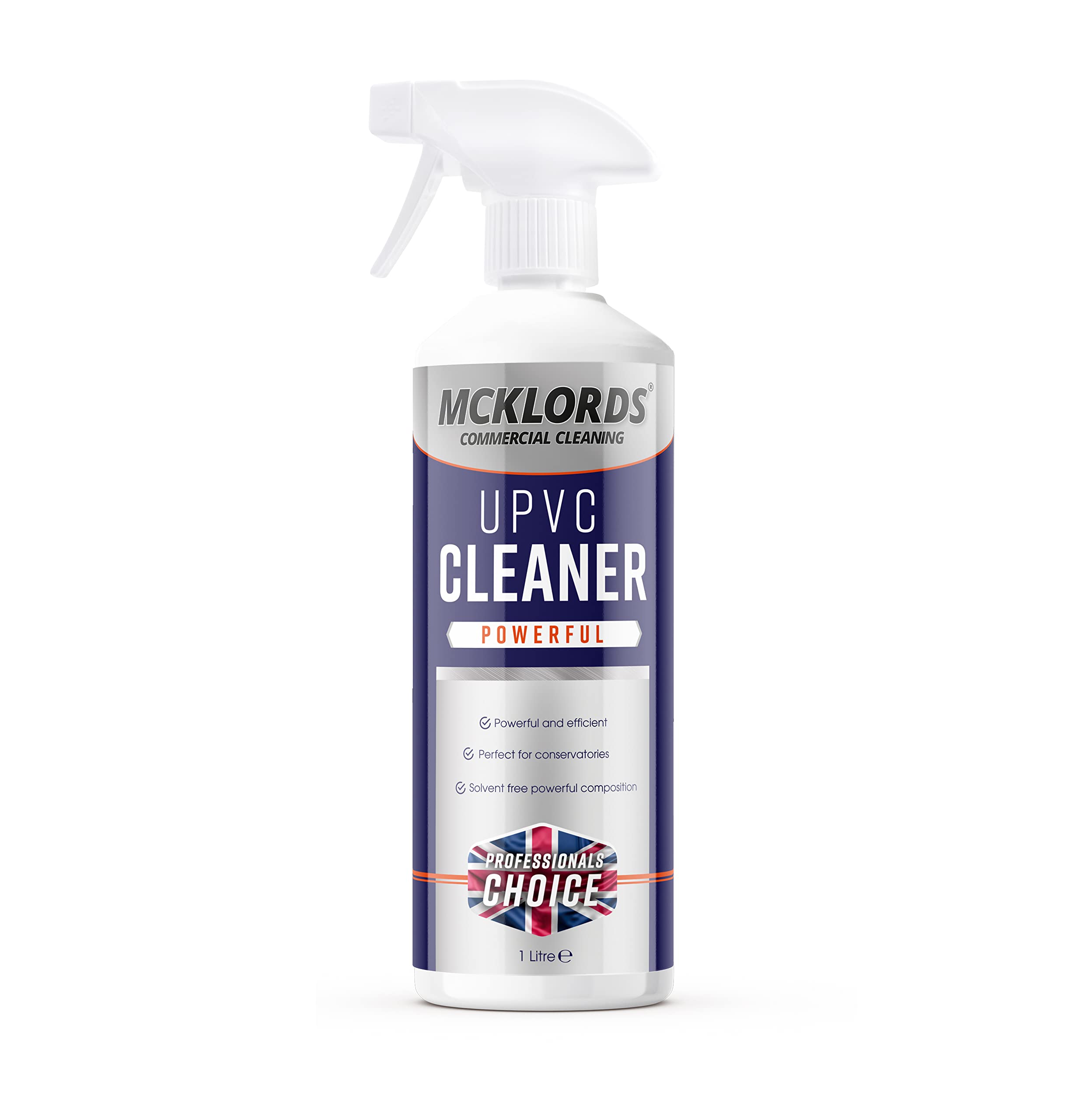 McKLords Commercial uPVC Cleaner - Professional Plastic & Window Frame Restorer | 1L Liquid