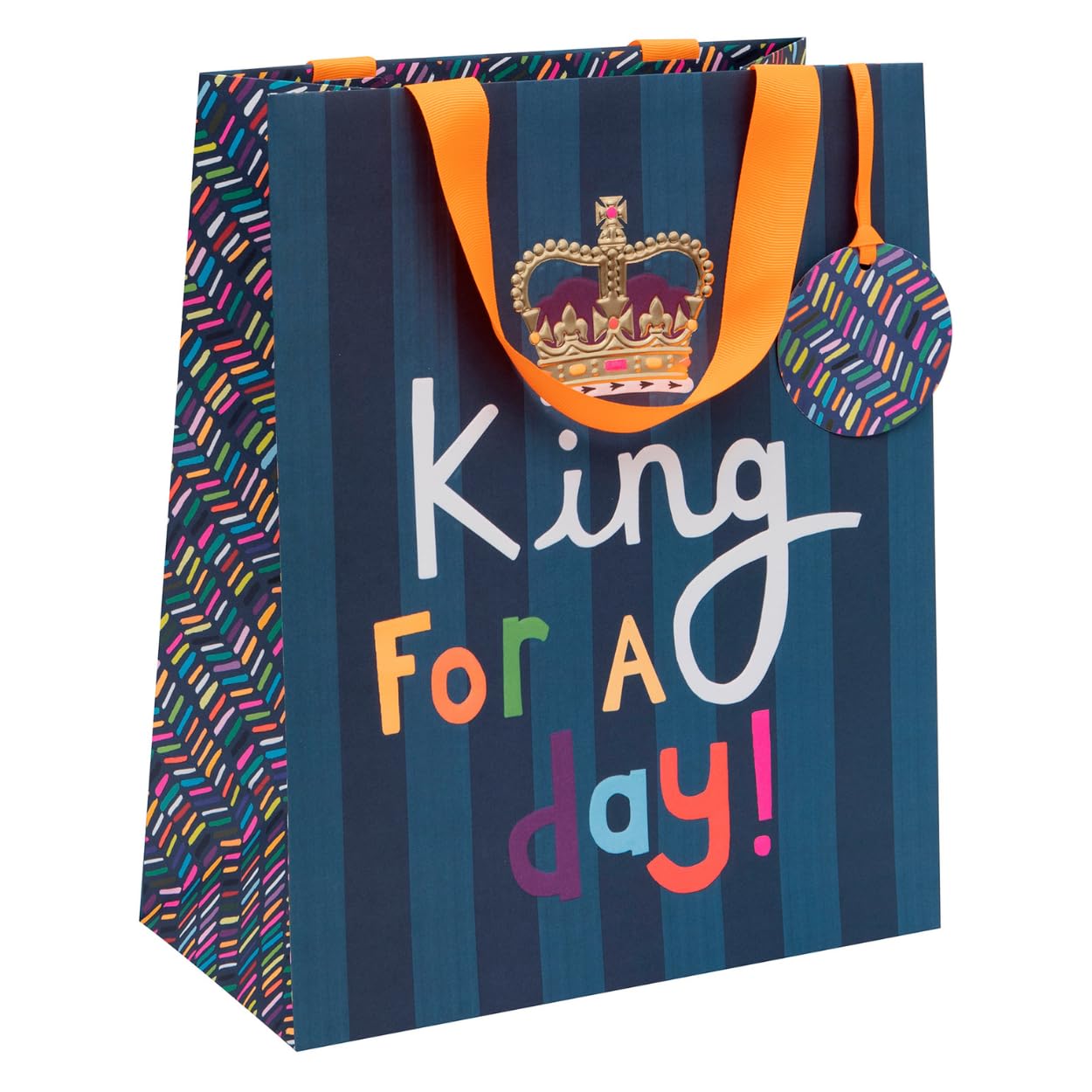 Glick Luxury Large Gift Bag 'King for a Day' | Father's Day Theme | 260x315x135mm 1